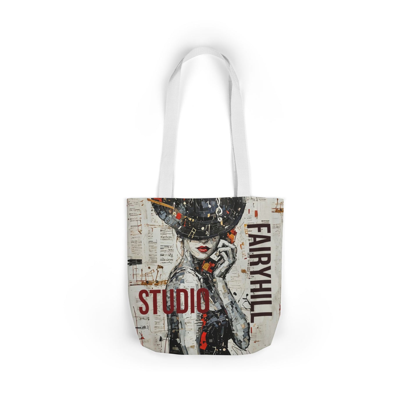 Colorful FairyHill Studio Red phone- Canvas Tote Bag - Perfect for Beach Days, Eco-Friendly Shopping, and Summer Fun!