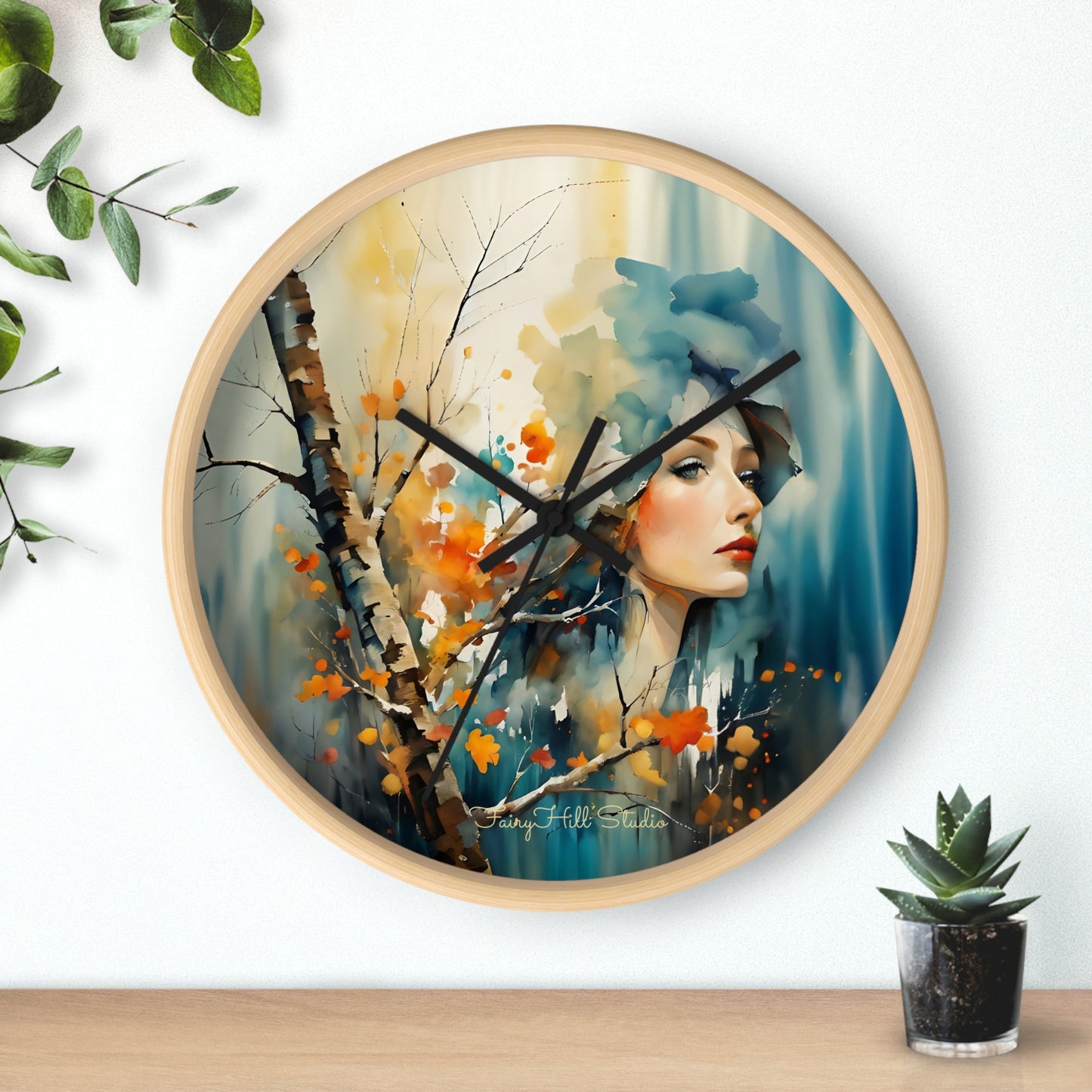 Artistic Woman Wall Clock | Home Decor | Unique Gift | Modern Clock | Wall Art | Feminine Design | Statement Piece