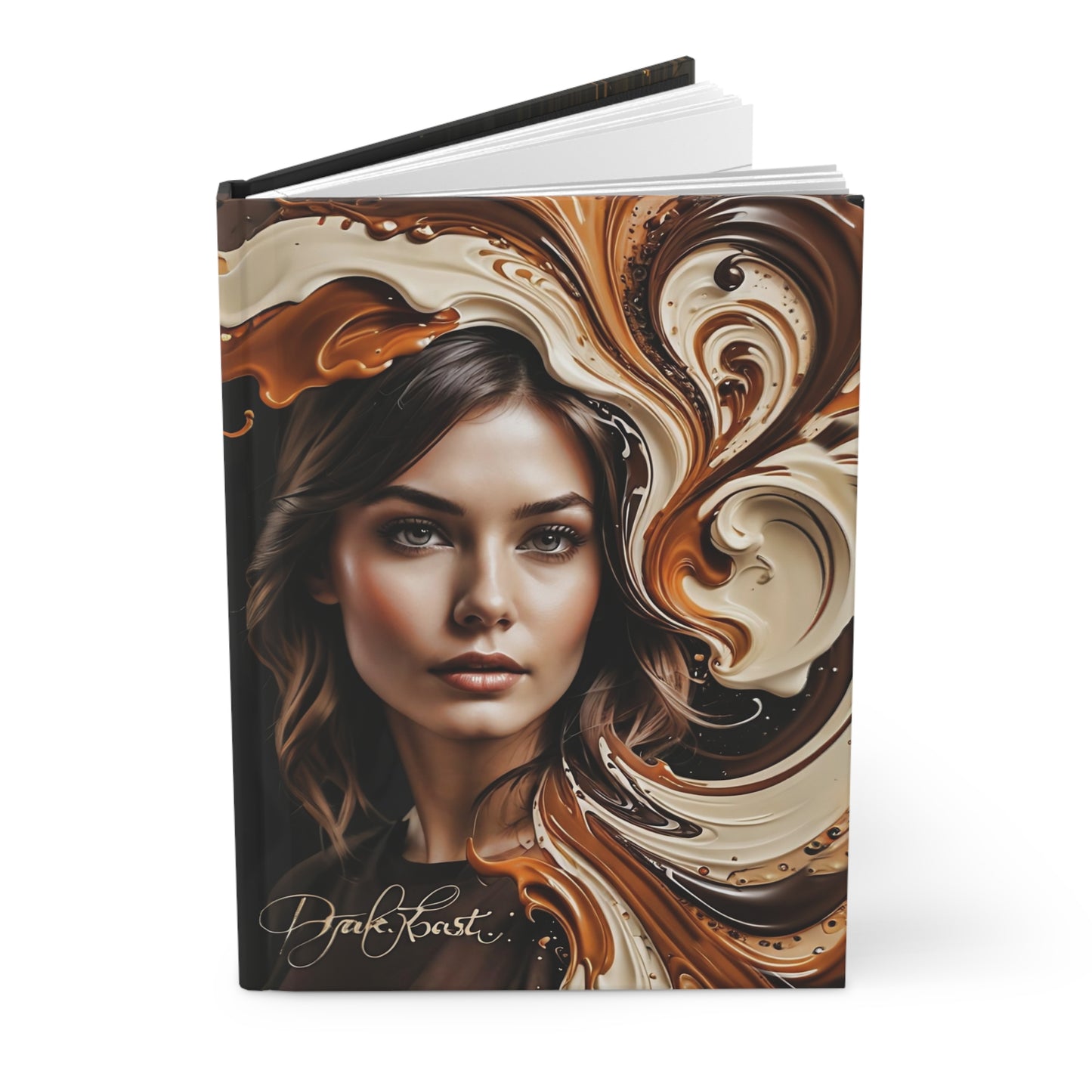 Hardcover Journal Dark Roast Coffee Journal Art