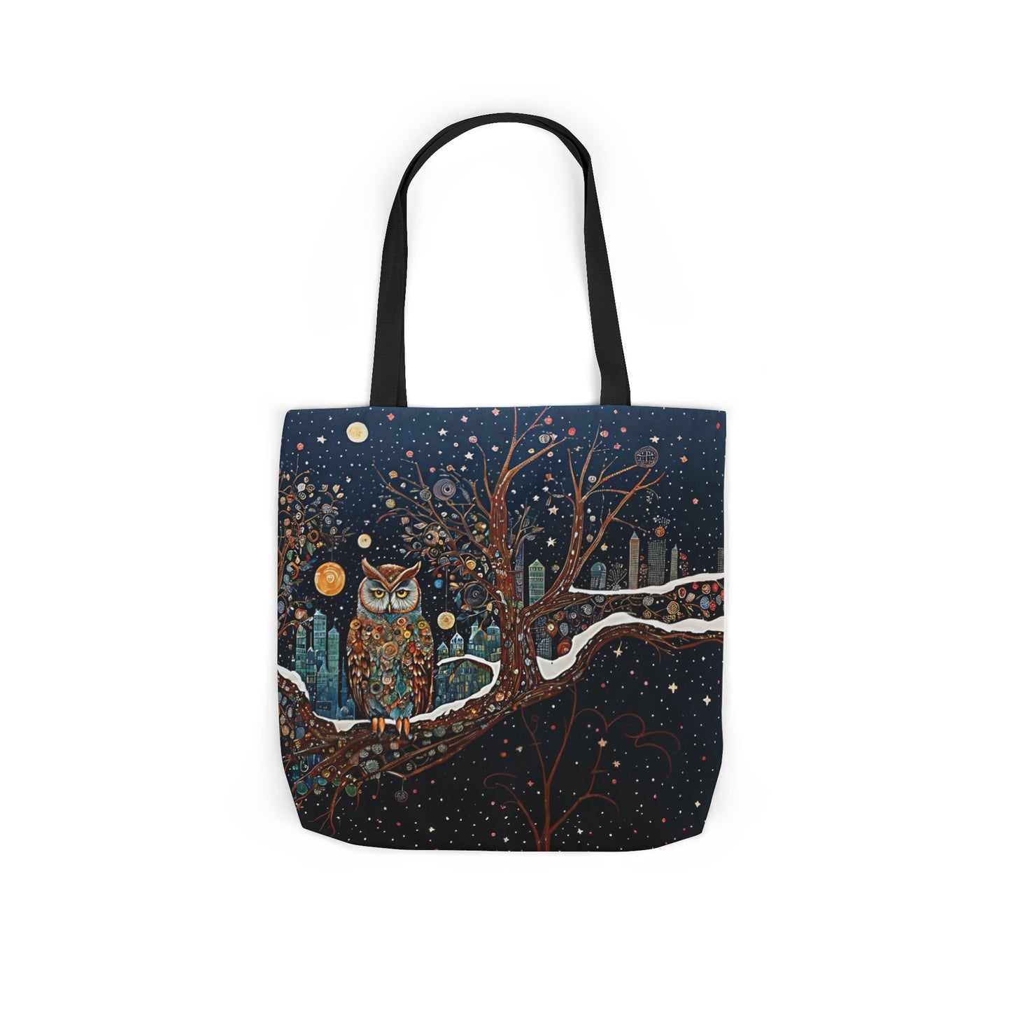 Colorful night Owl -Inspired Canvas Tote Bag - Perfect for Beach Days, Eco-Friendly Shopping, and Summer Fun!
