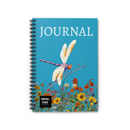 Fairy Hill Studio "Dragonfly   Journal, Spiral Notebook - Ruled Line
