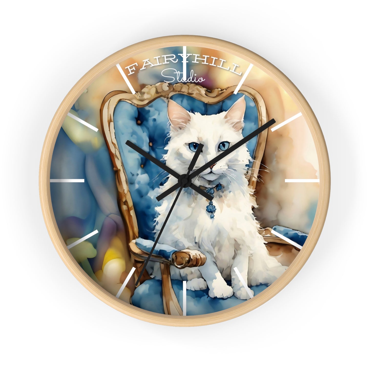 Cat Art Wall Clock