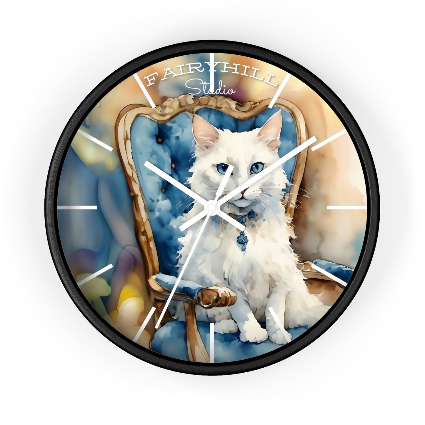 Cat Art Wall Clock