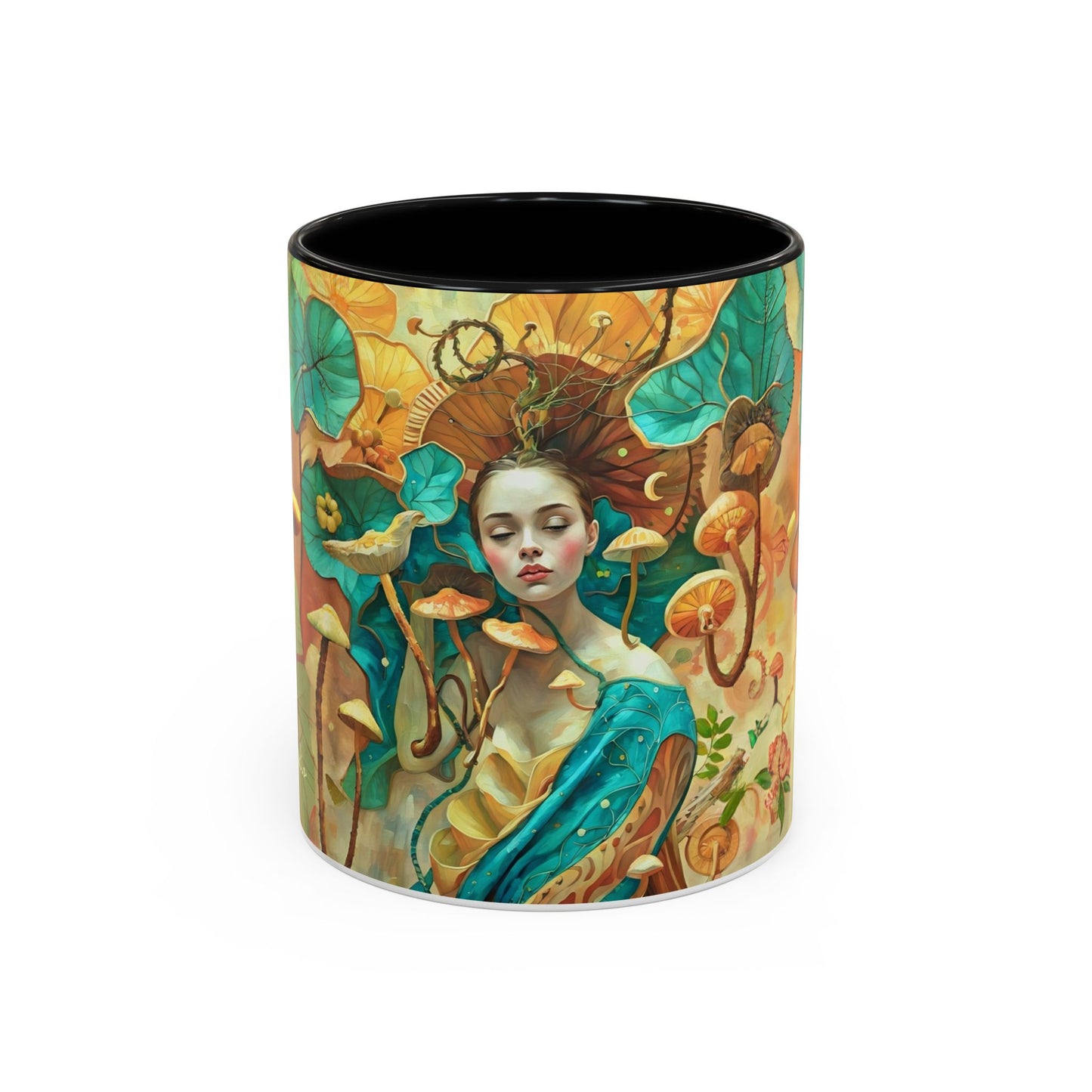 Mushroom Fairy Art-Themed Coffee Mug - 11 & 15oz Accent Mug for Musroom Fsiry Lovers