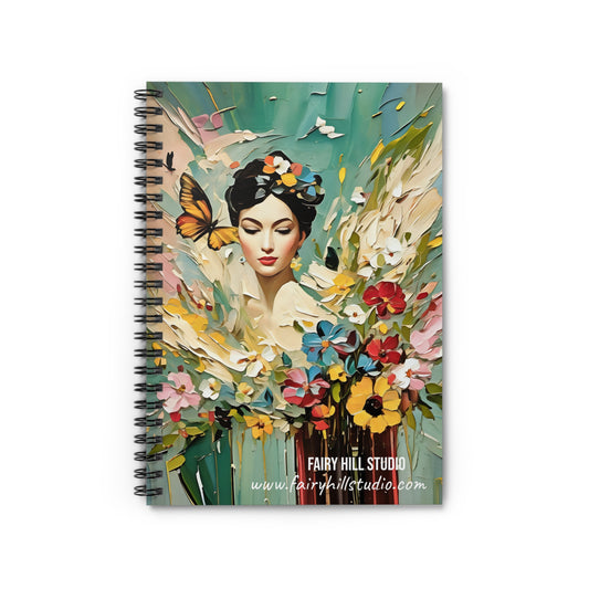 Kissed by a Butterfly Spiral Notebook - Ruled Line journal