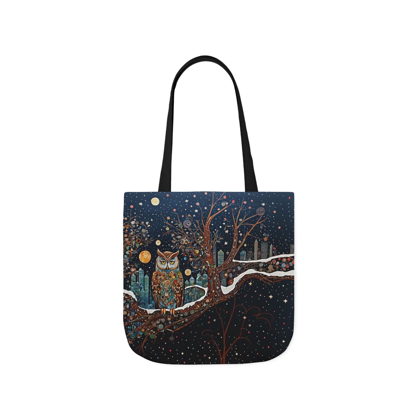 Colorful night Owl -Inspired Canvas Tote Bag - Perfect for Beach Days, Eco-Friendly Shopping, and Summer Fun!