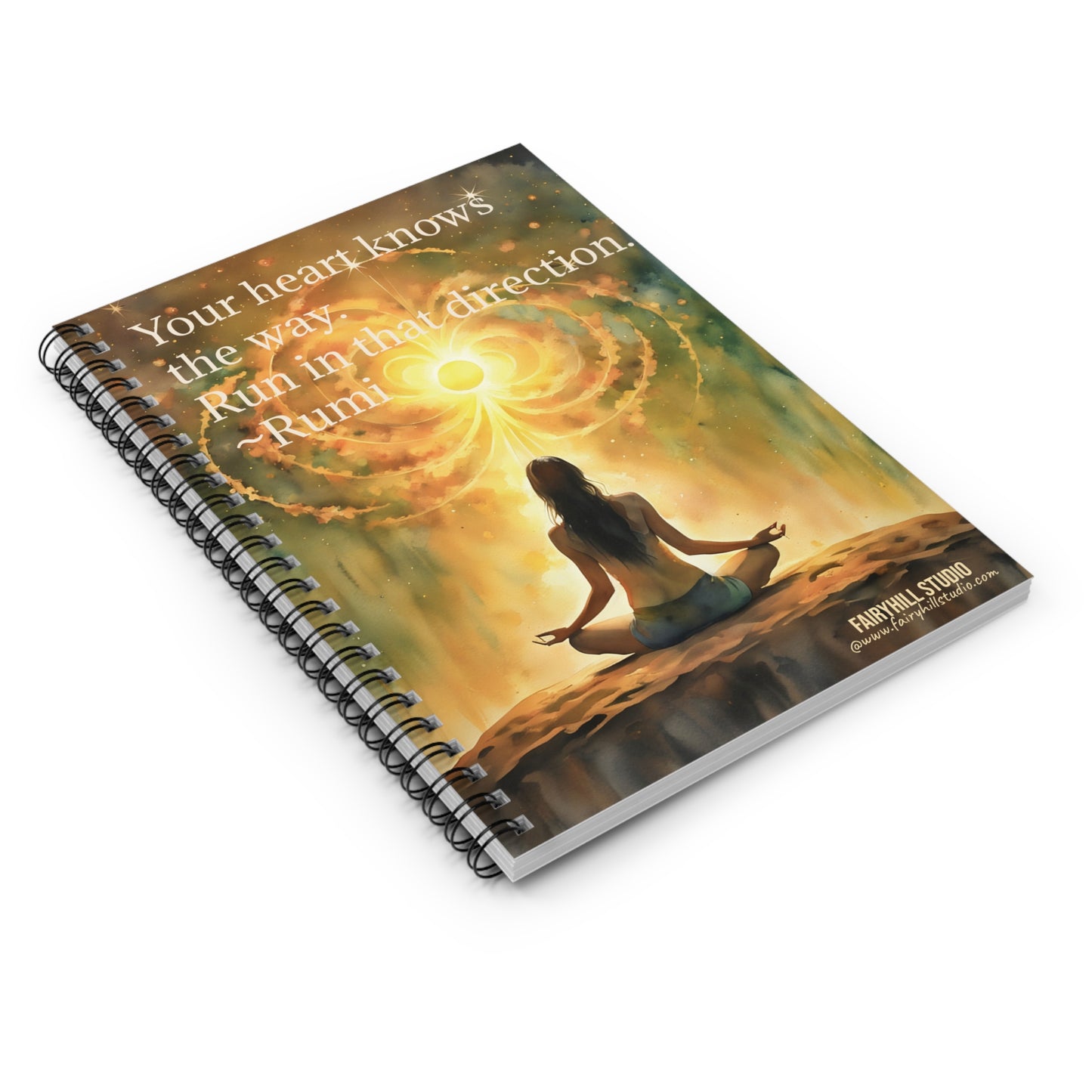Ruled Line Spiral Notebook - Personalized Inspirational Rumi Quote