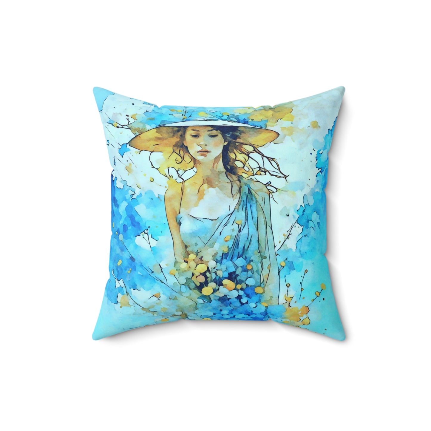 Pillow Cover Blue Dress Summer Art Home Decor