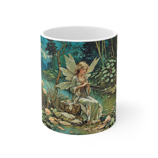 Elegant Floral Art Mug - 11oz Coffee Cup for Coffee Art Lovers