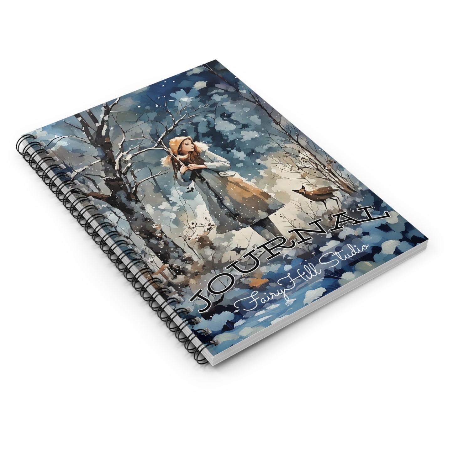 Spiral Notebook - Winter Girl Art