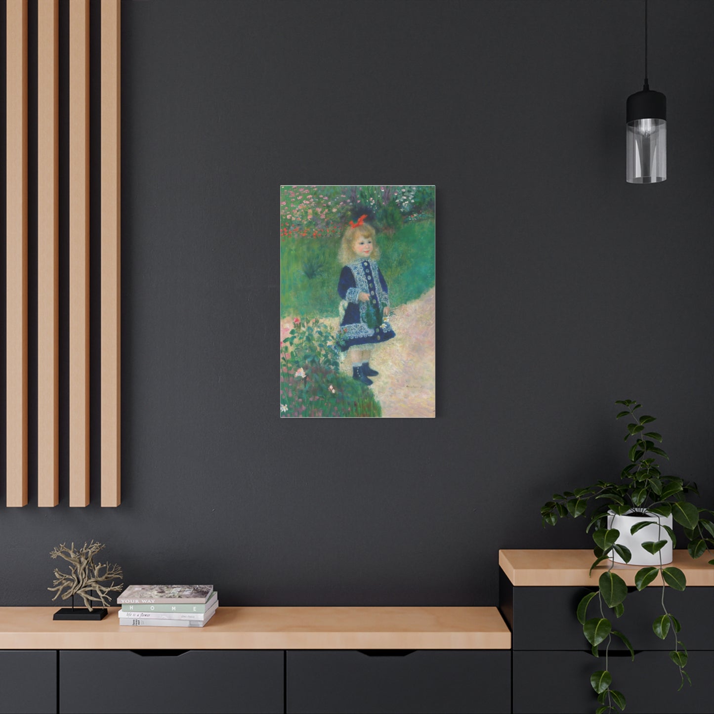 Canvas Art - A Girl with a Watering Can, 1876 Auguste Renoir (artist) French, 1841 - 1919 , Stretched Matte 1 25"