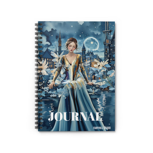 Notebook - Beauty with Dragonflies Ruled Line  Spiral Journal