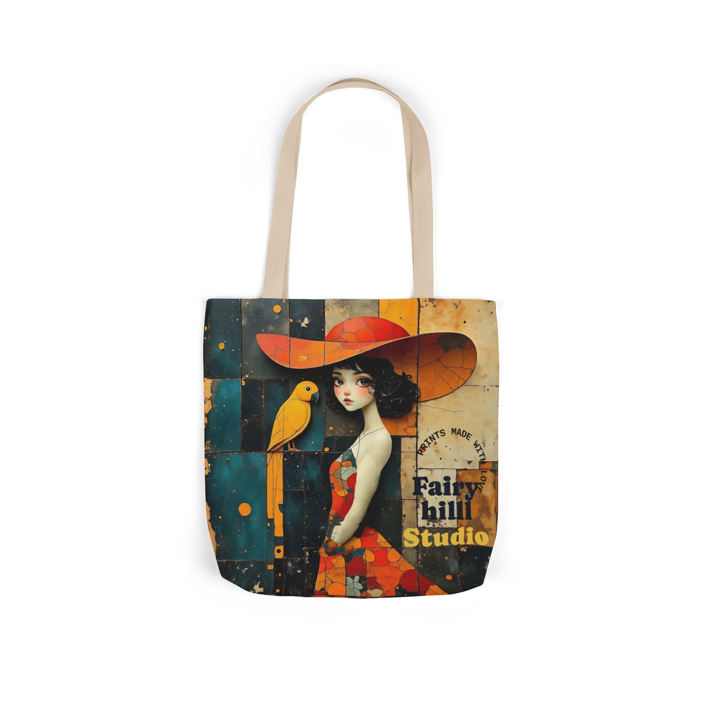 Colorful parrot -Inspired Canvas Tote Bag - Perfect for Beach Days, Eco-Friendly Shopping, and Summer Fun!