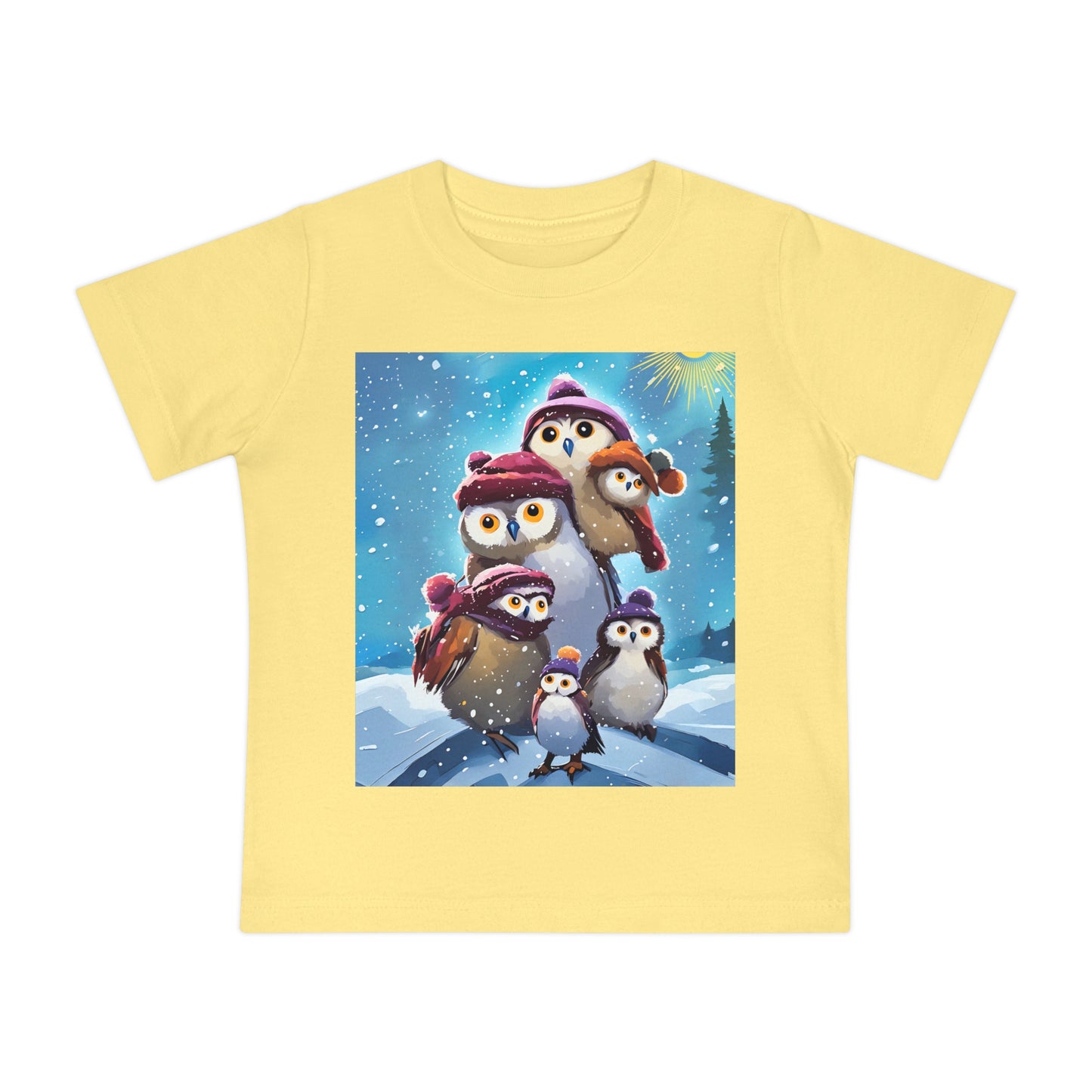 Winter Owls and Penguins Baby T-Shirt