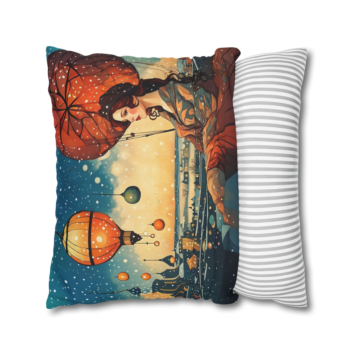 Elegant Dragonfly Art Pillowcase | Decorative Cushion Cover, Home Decor, Gift Idea, Bohemian Style, Christmas Decoration