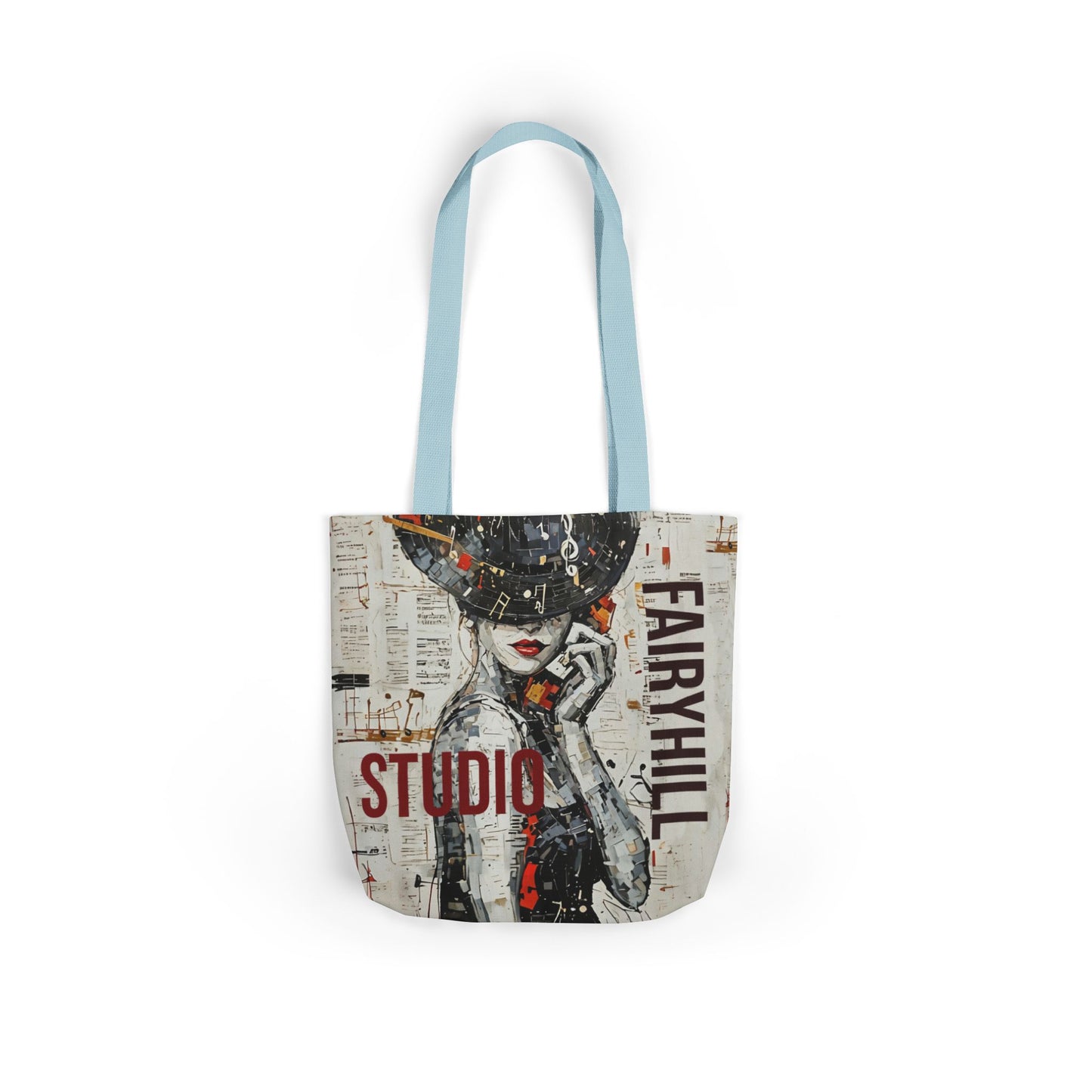 Colorful FairyHill Studio Red phone- Canvas Tote Bag - Perfect for Beach Days, Eco-Friendly Shopping, and Summer Fun!