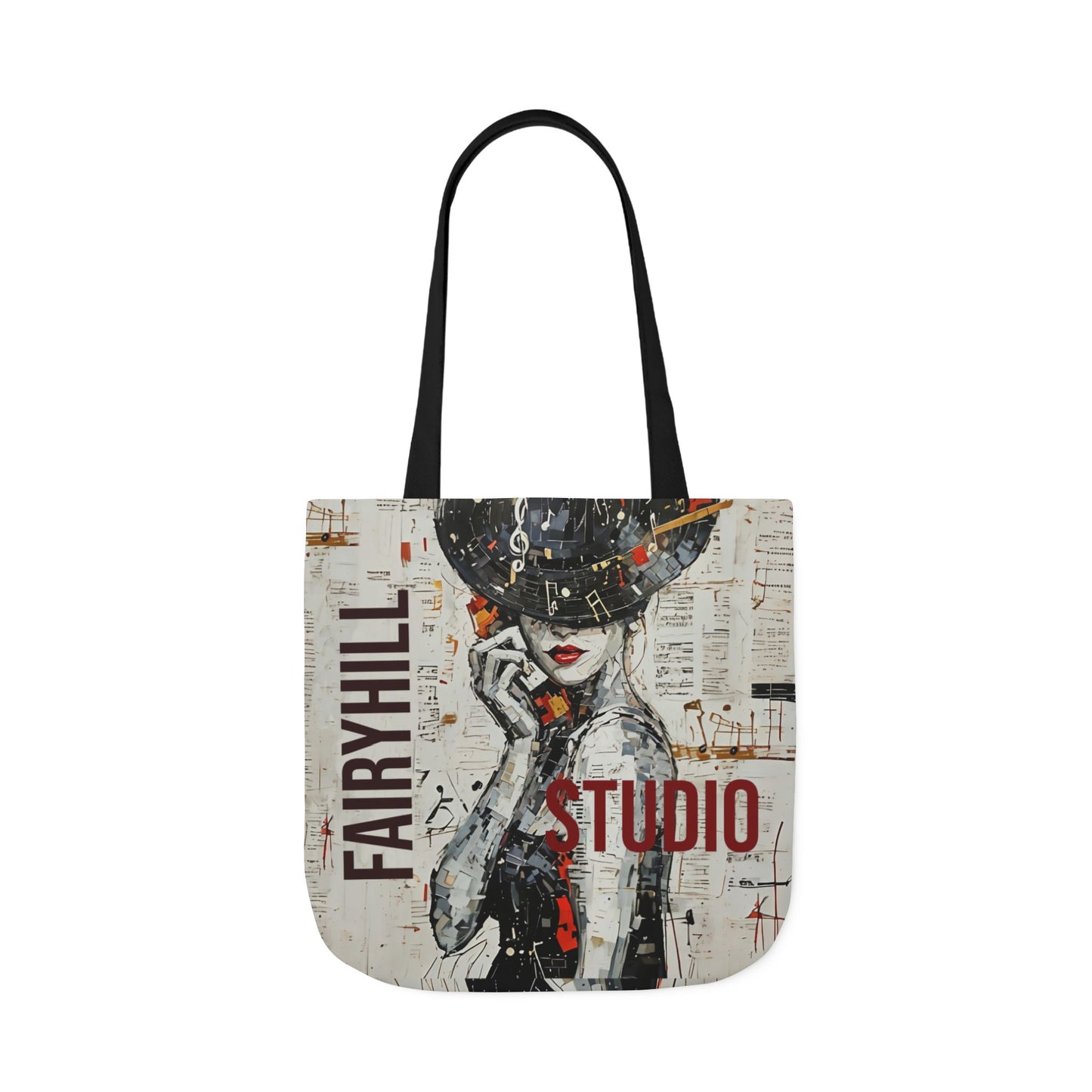 Colorful FairyHill Studio Red phone- Canvas Tote Bag - Perfect for Beach Days, Eco-Friendly Shopping, and Summer Fun!