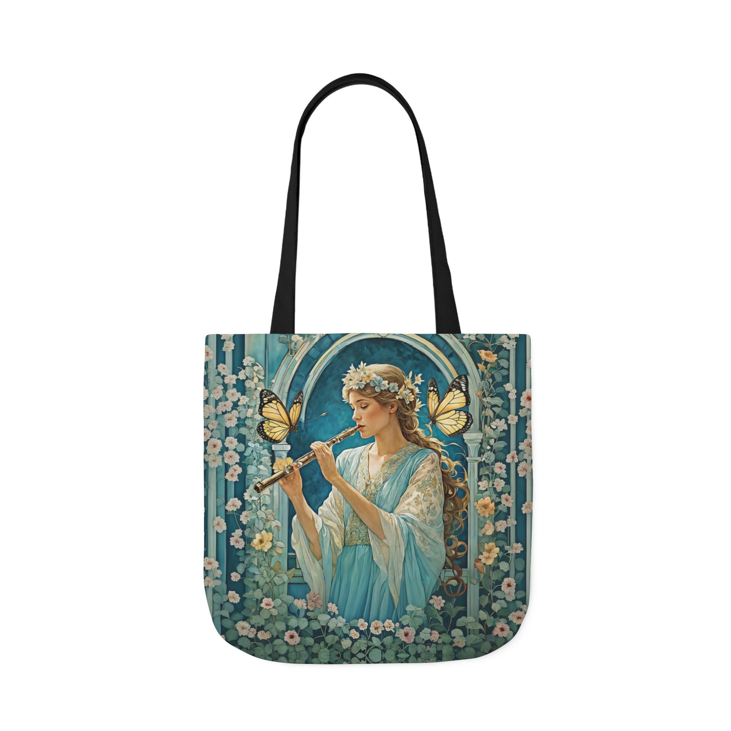 Butterfly Flute player -Inspired Canvas Tote Bag - Perfect for Beach Days, Eco-Friendly Shopping, and Summer Fun!