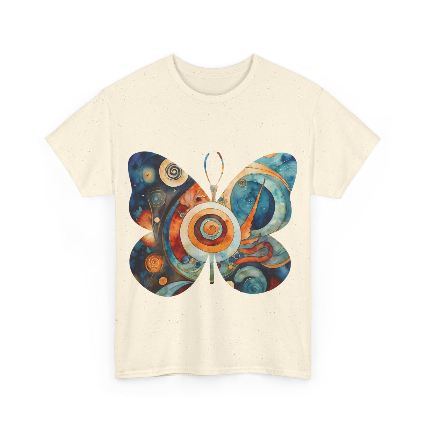 Colorful Abstract Butterfly Swirl Tee - Unisex Heavy Cotton