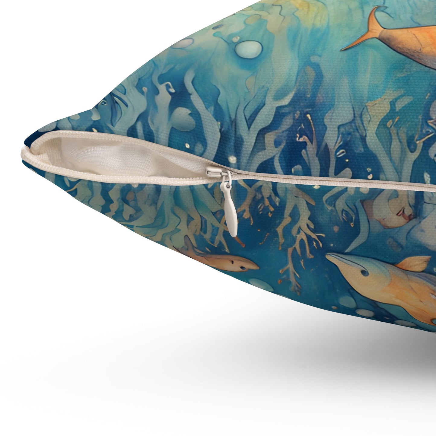 Ocean reveree Square Pillow - by Fairyhill Studio