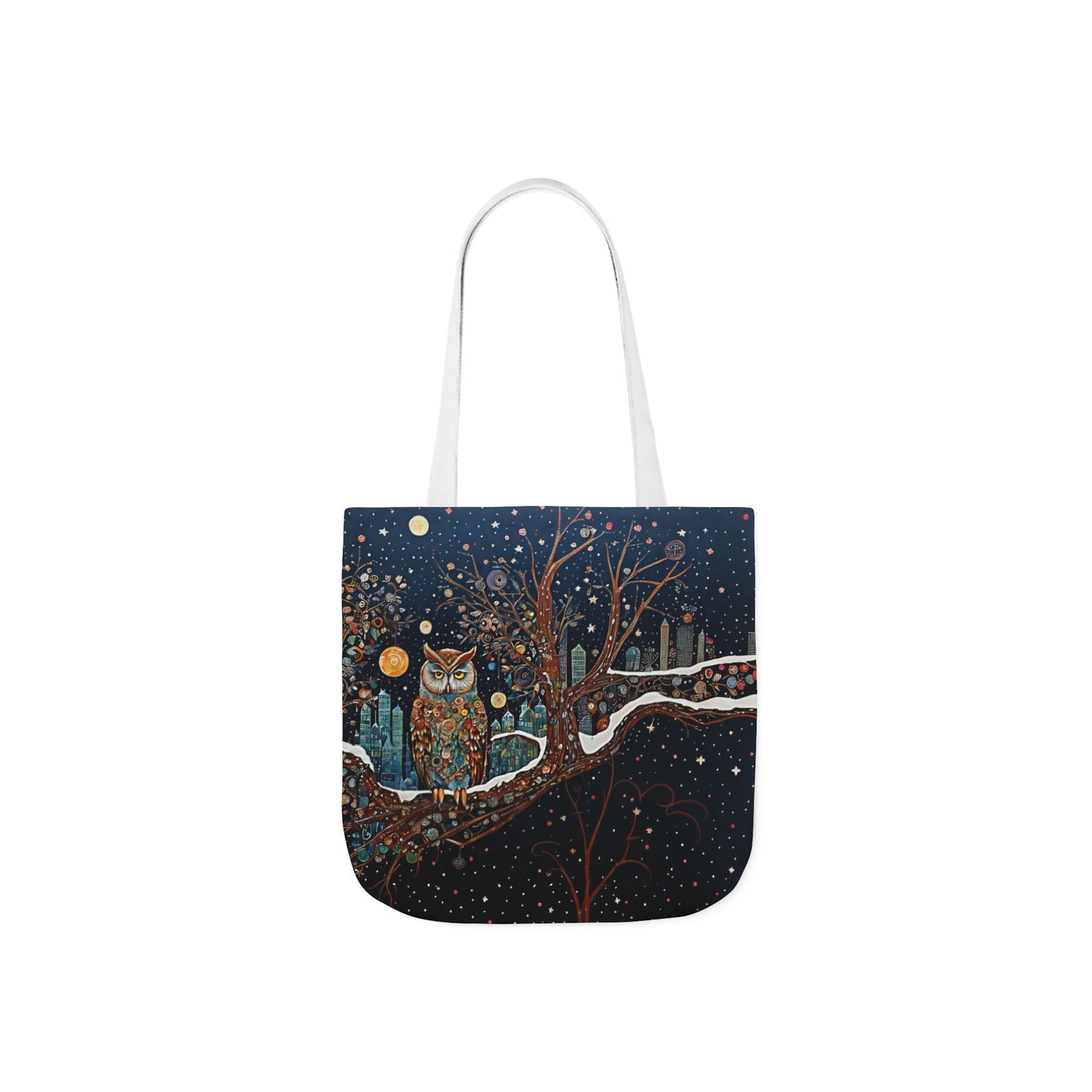 Colorful  night Owl -Inspired Canvas Tote Bag - Perfect for Beach Days, Eco-Friendly Shopping, and Summer Fun!