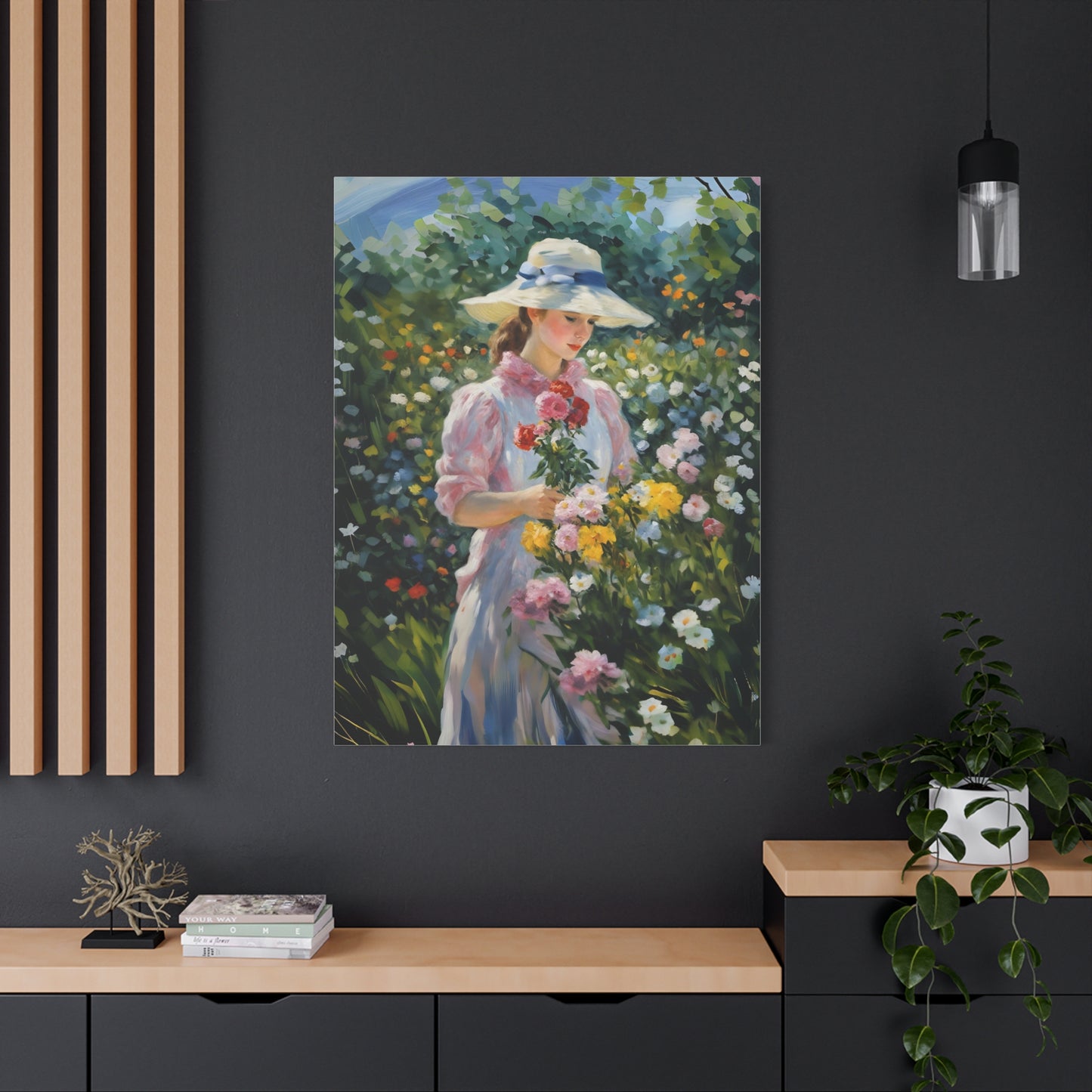 Floral Serenity Canvas Art - Stretched Matte 1.25"