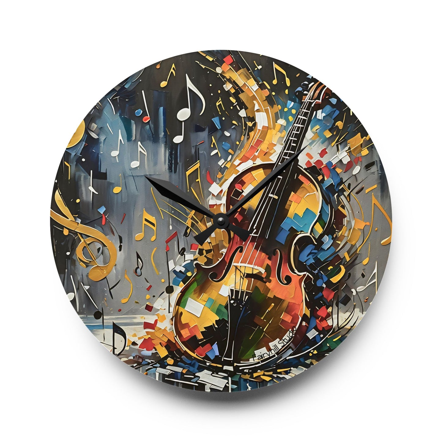 Violin Acrylic Wall Clock