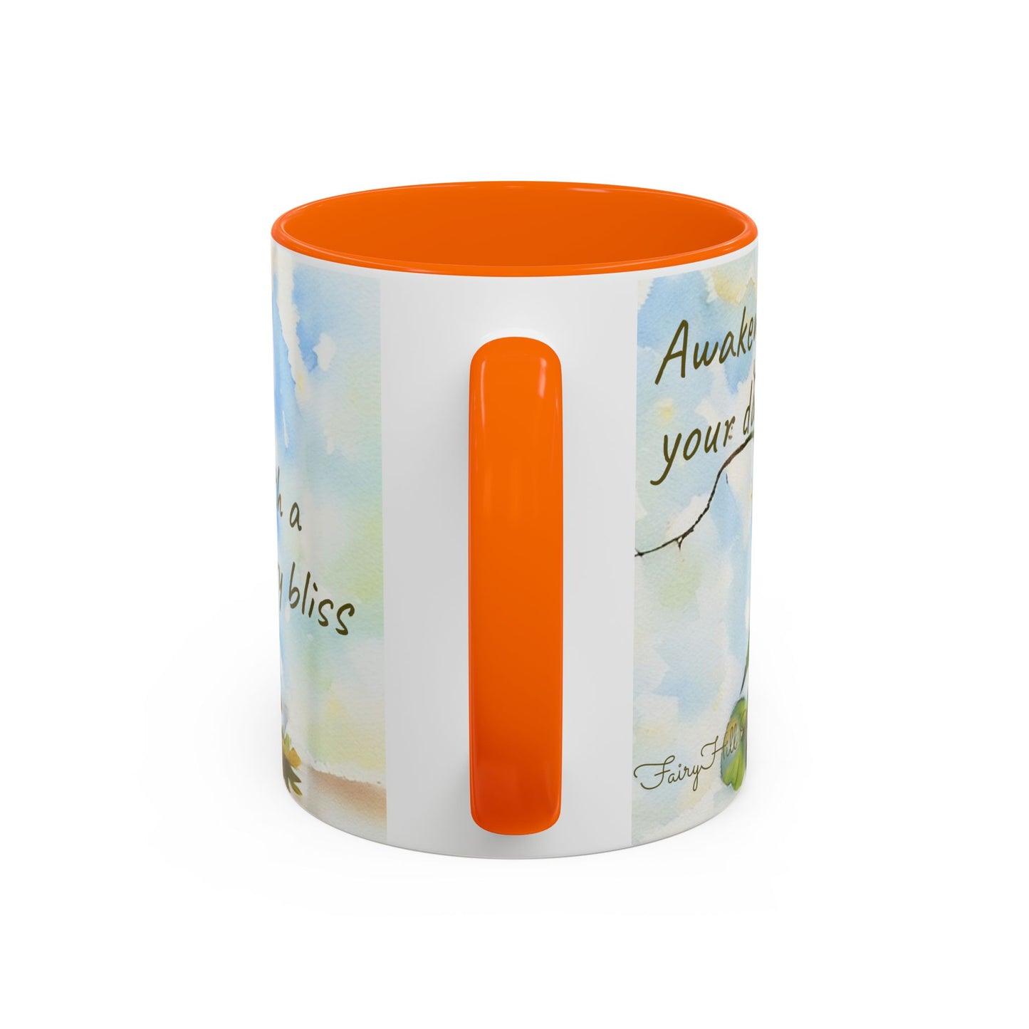 Mug Fairy Angel Blessing Flowers Watercolor Accent Coffee Mug 11 & 15oz