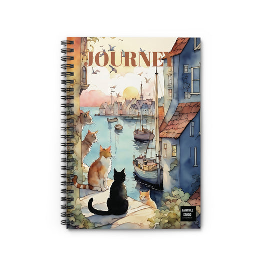 Cats by the Sea  Spiral Notebook /Fairyhill studio