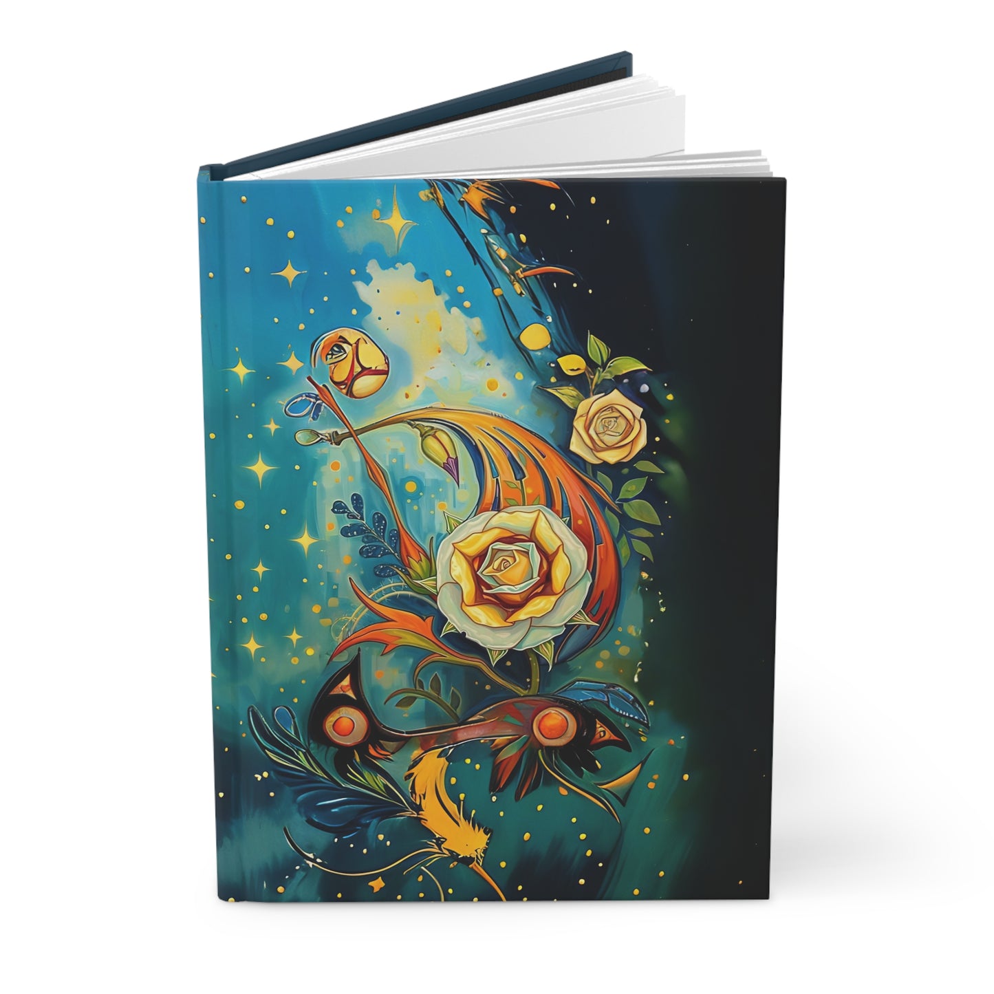 Hardcover Journal Matte - Spiritual Abstract Rose Art by Fairyhill Studio
