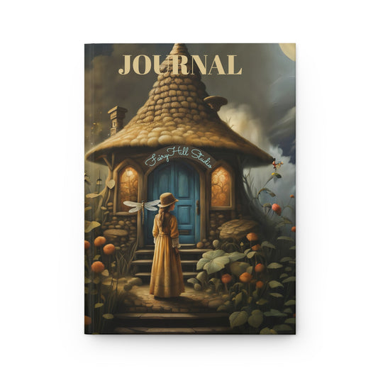 Hardcover Journal A girl and the Fairy tale cottage