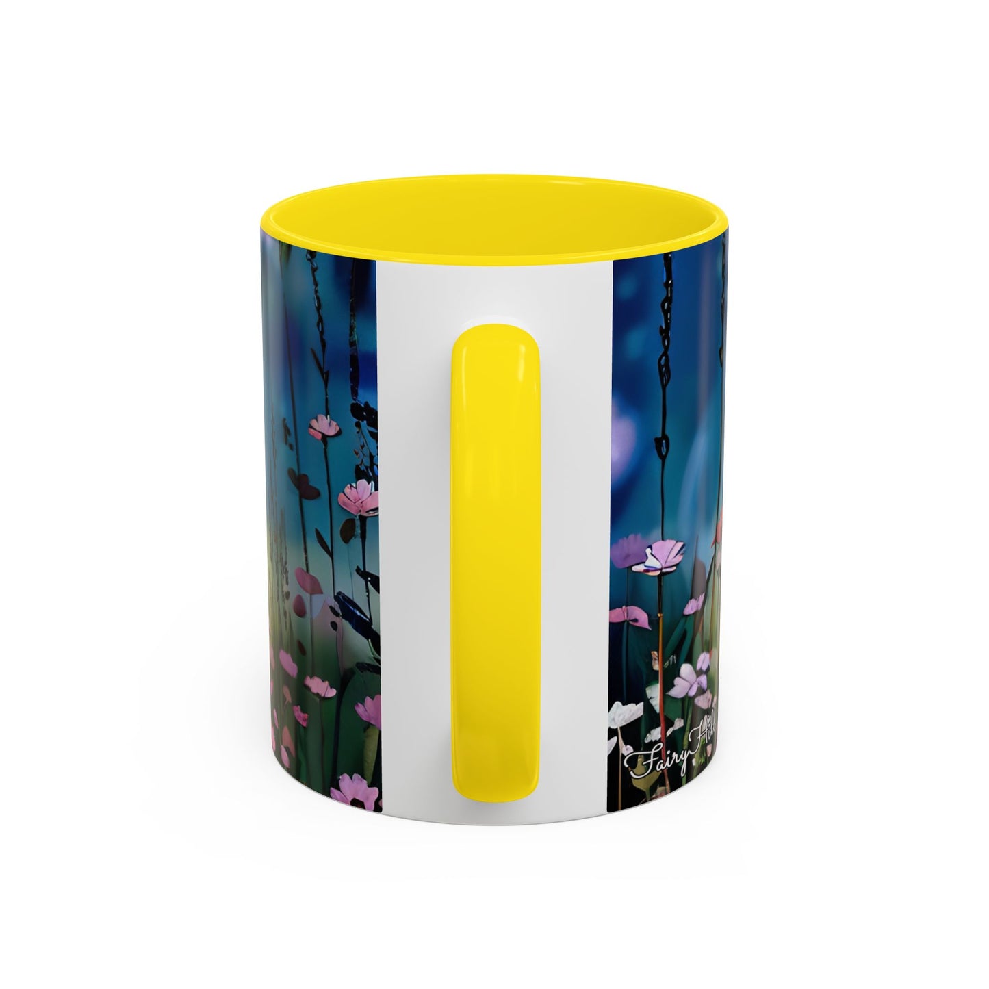 Mug Romantic girl in summer Hat gathering flowers