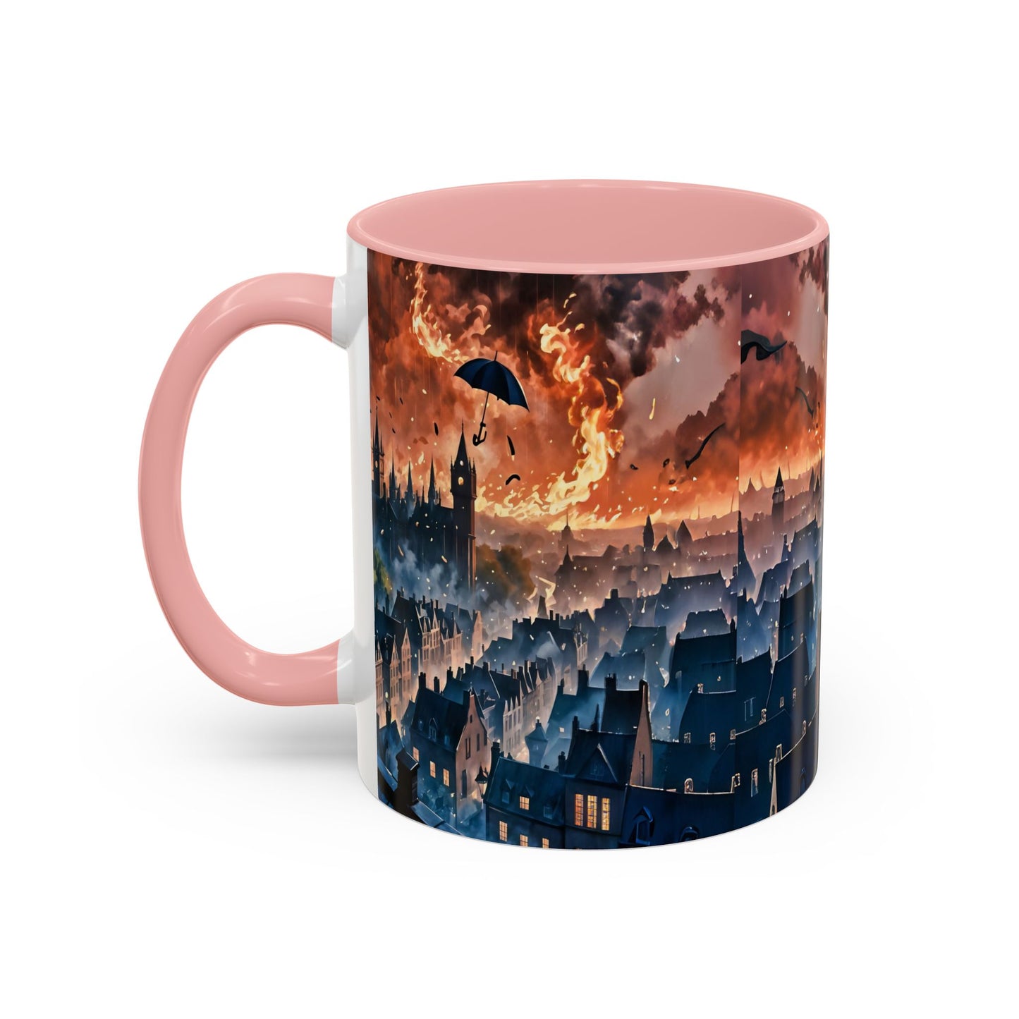 Coffee Mug Marry Poppins Umbrella London City Night Art