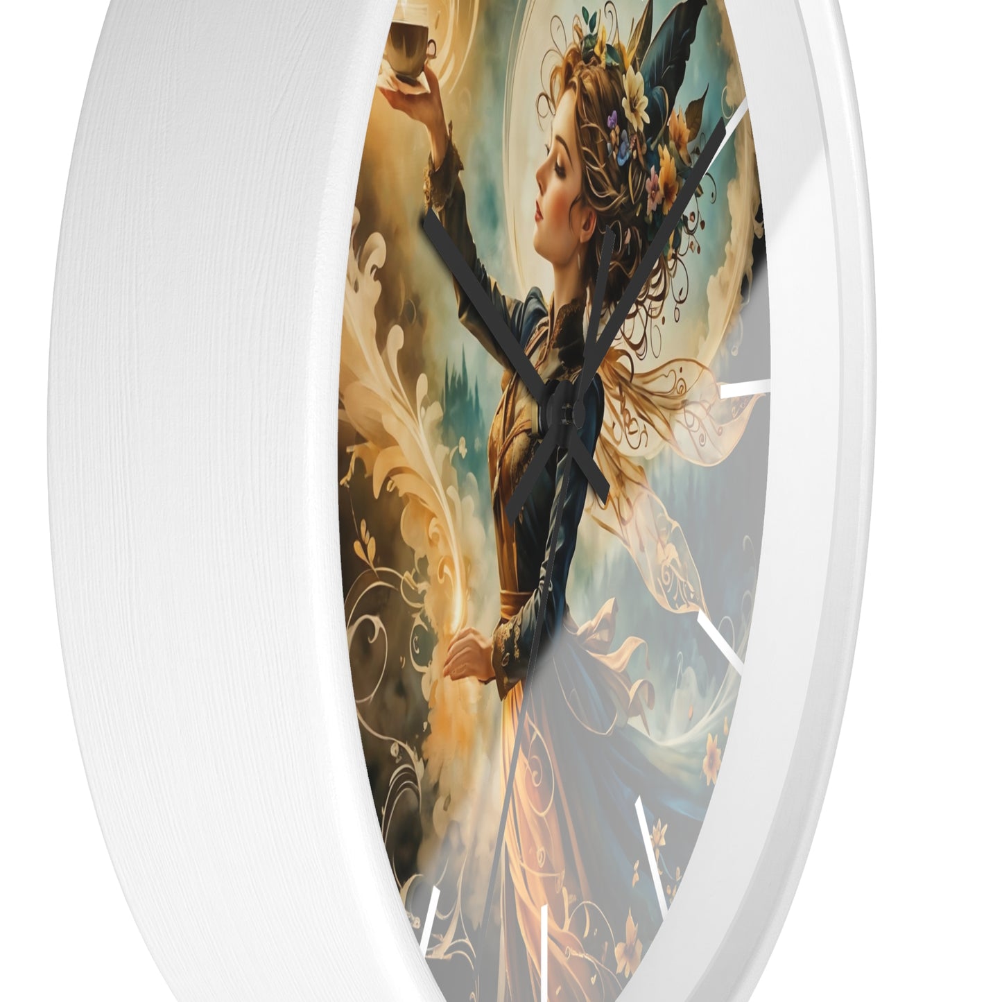 Artistic Fairy Wall Clock, Fantasy Home Decor, Unique Gift for Her, Enchanted Timepiece, Decorative Clock for Living Room