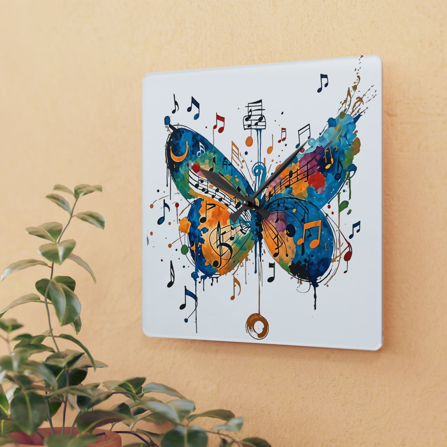 Butterfly Acrylic Wall Clock