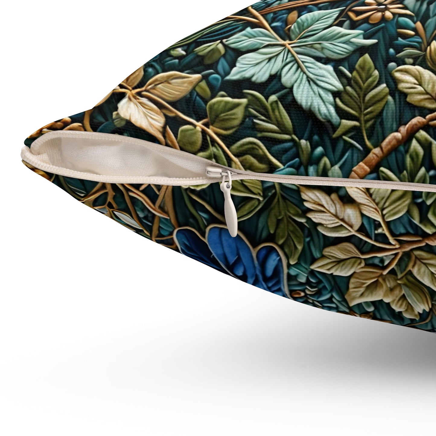 - Blue Jay Bird William Morris Inspired pillow | Eco-Friendly and Artistic Gift for Her