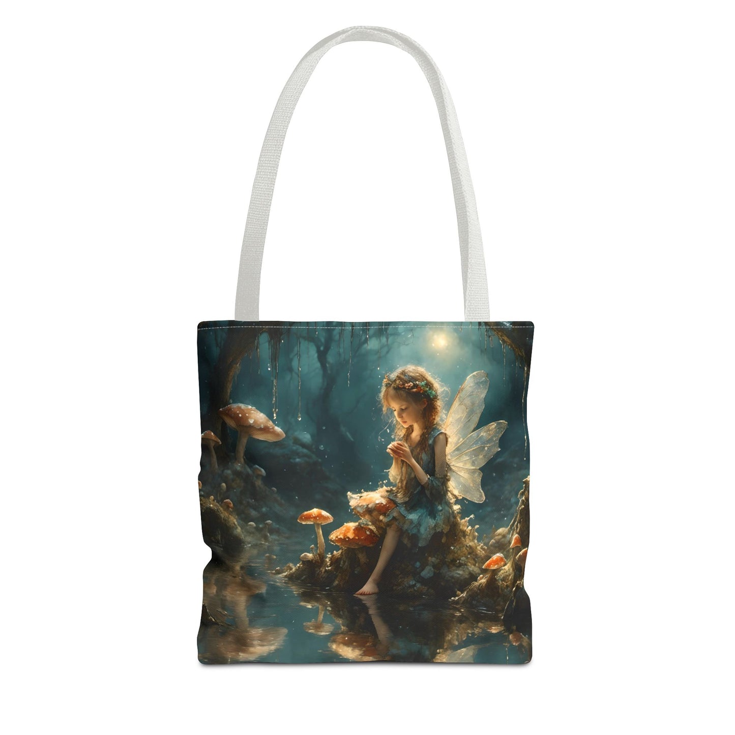 Tote Bag Fairy Sitting in a Lake Art by Fairyhill Studio