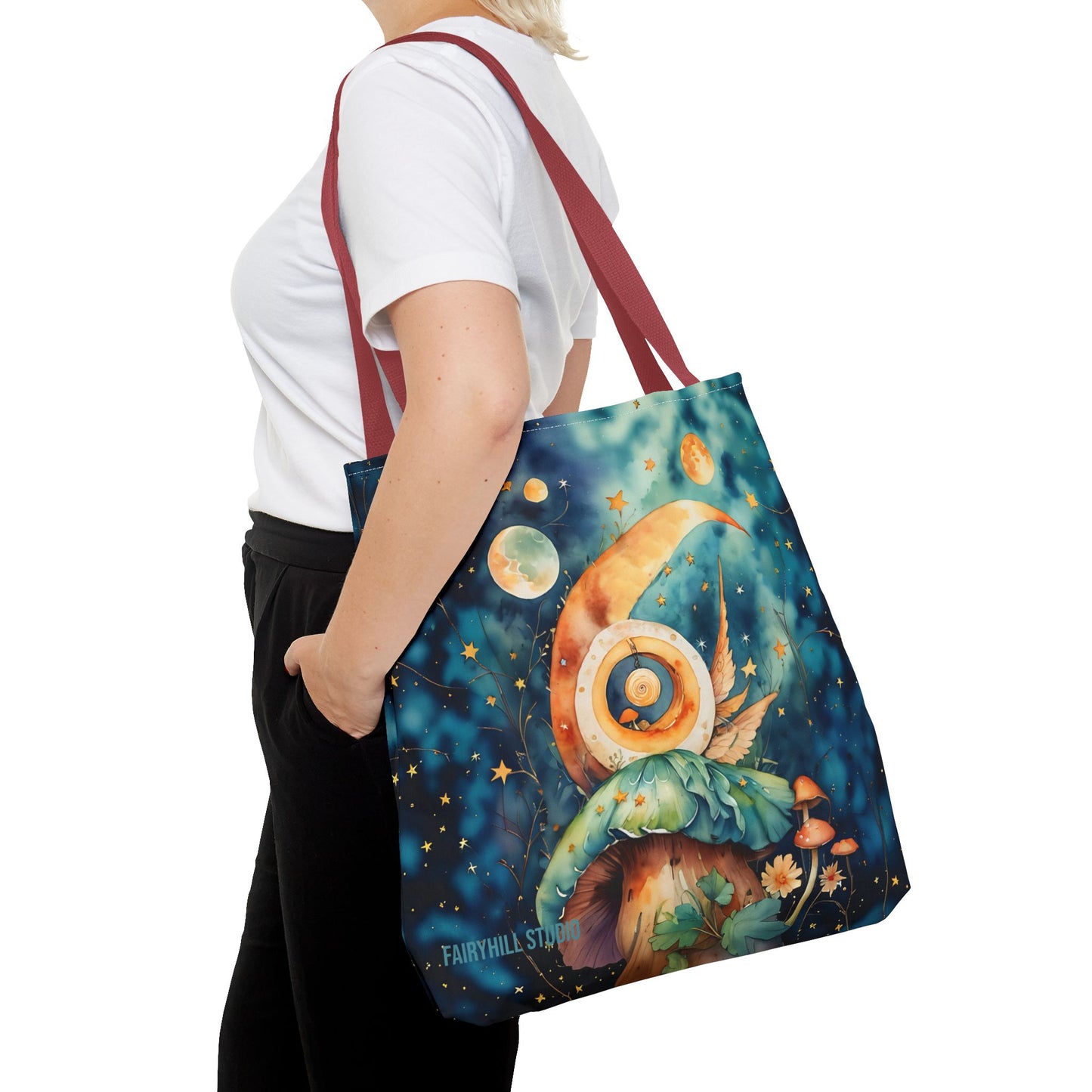 Canvas Art Tote bag- Abstract Colorful Circle Universe