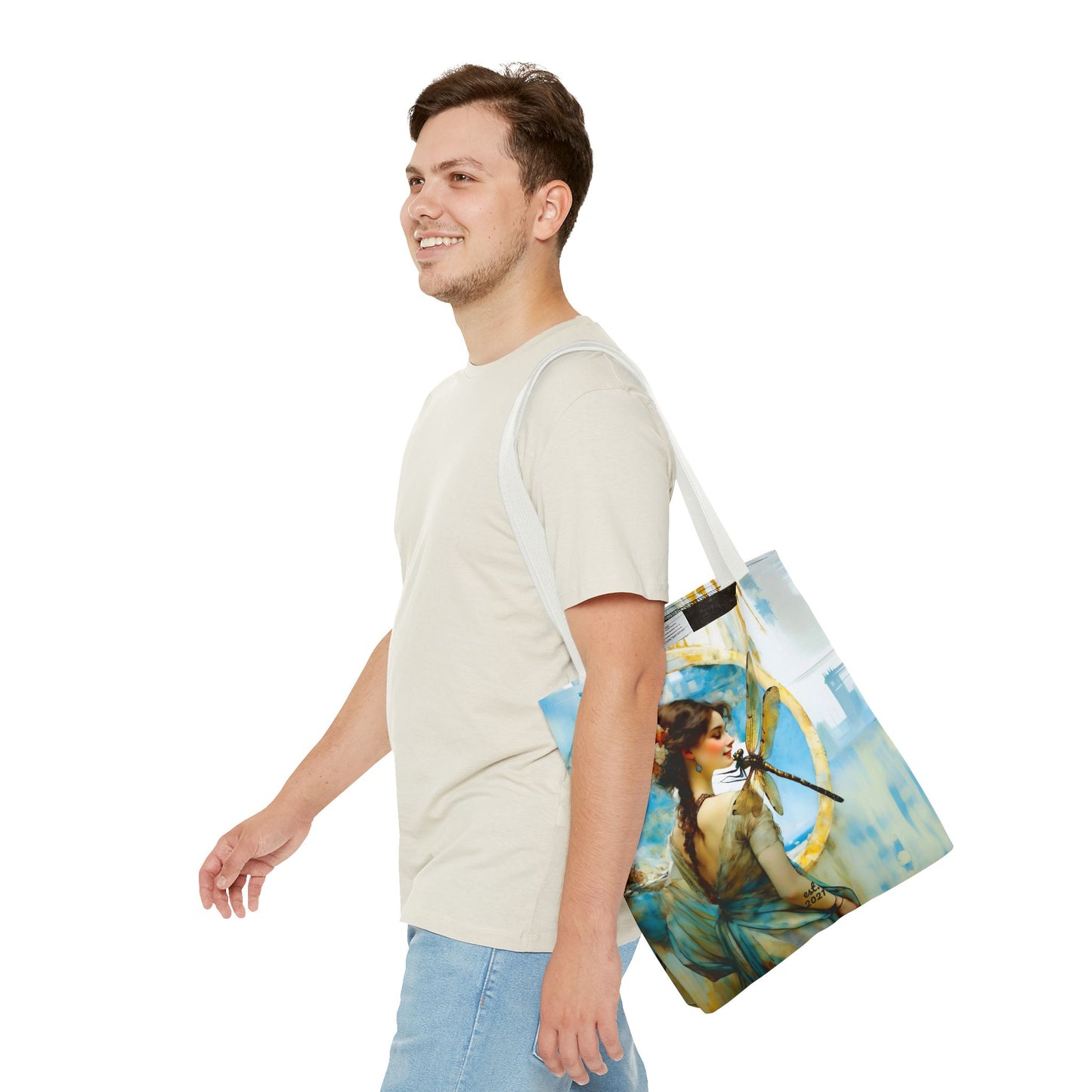 FairyHill Studio  Dragonfly whimsical Tote Bag (AOP)