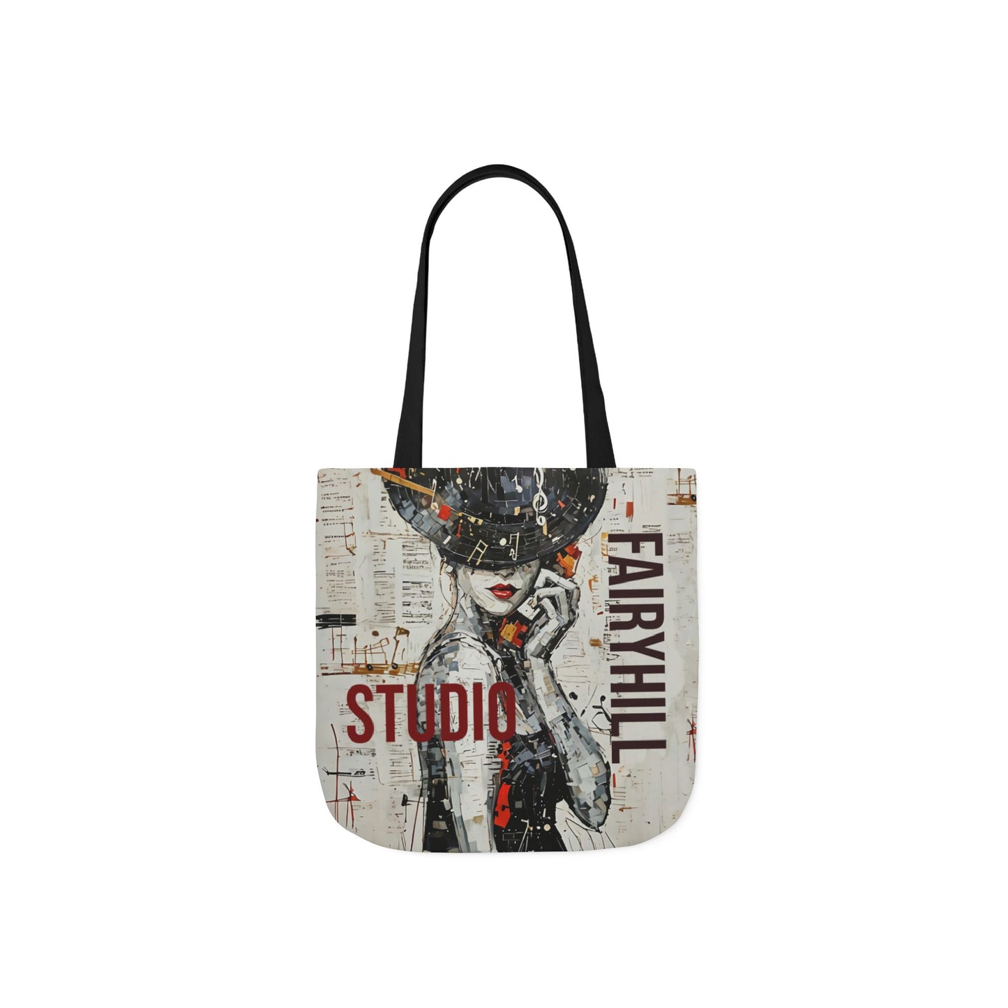 Colorful FairyHill Studio Red phone- Canvas Tote Bag - Perfect for Beach Days, Eco-Friendly Shopping, and Summer Fun!