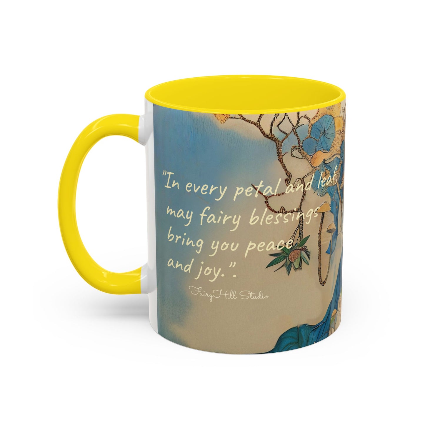 Mushroom Fairy Art-Themed Coffee Mug - 11 & 15oz Accent Mug for Fairy Lovers