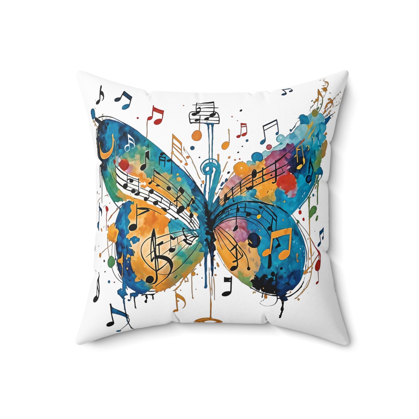 Spun Polyester Square Pillow with Calla Lillies