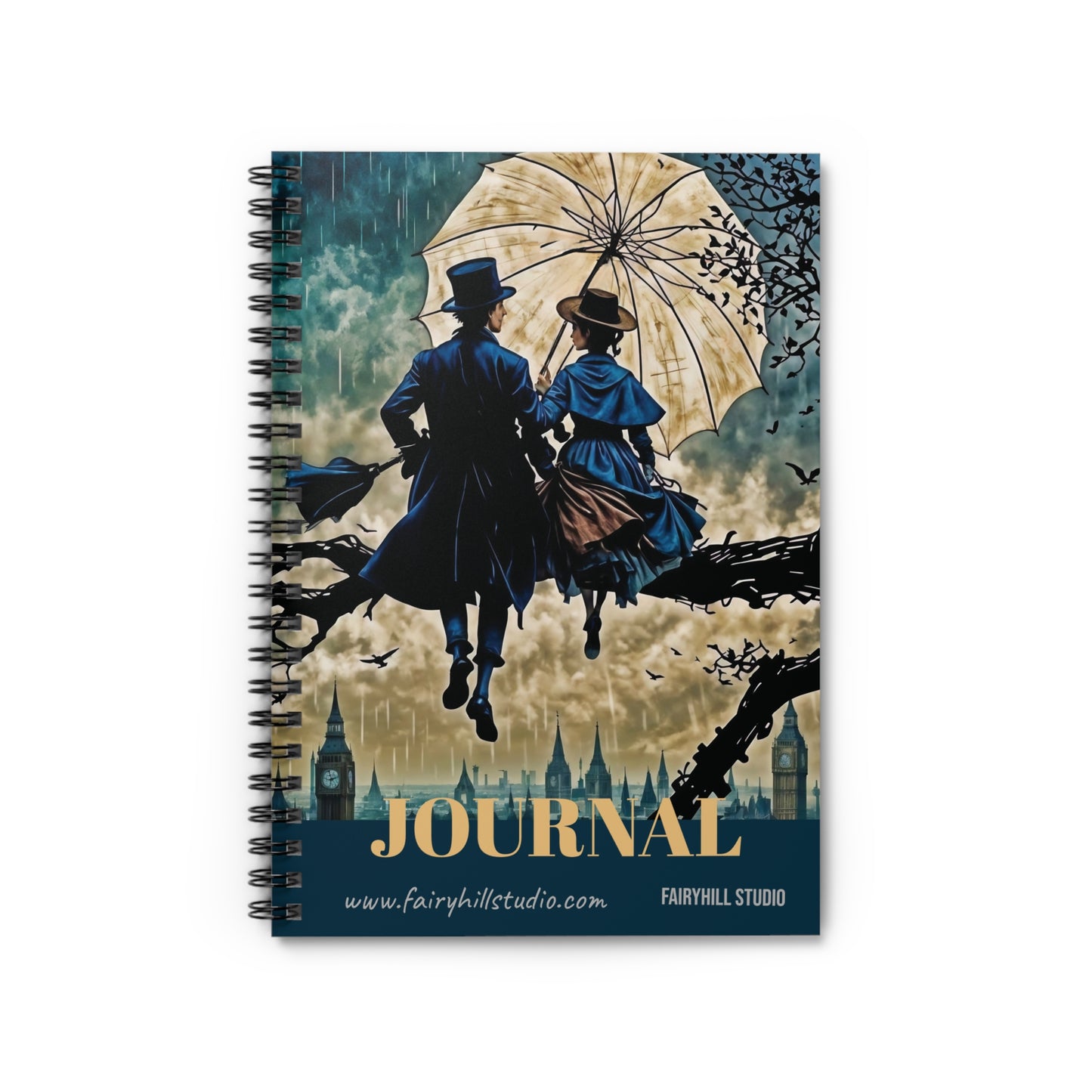 Watching the City Spiral notebook gifts Notebook Jounal - Ruled Line