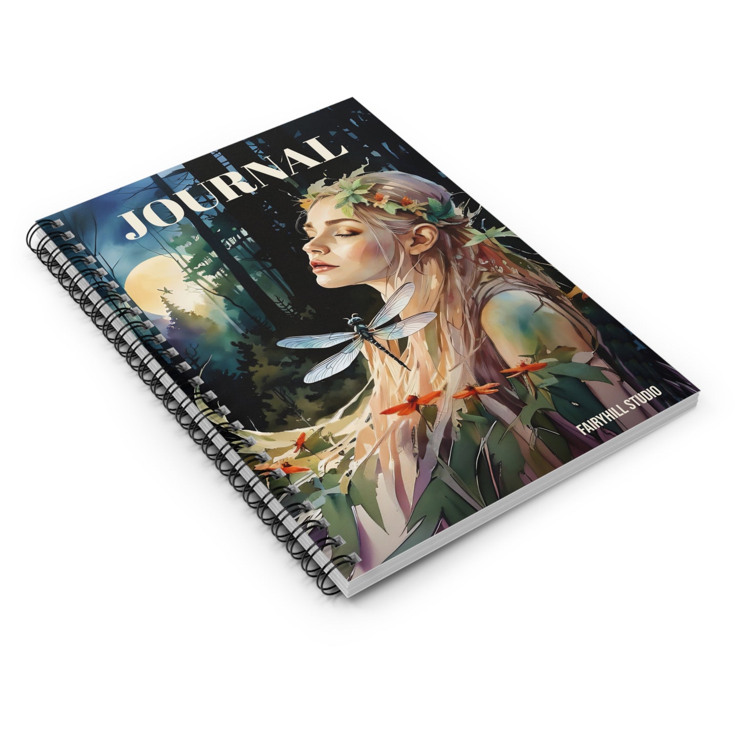 Spiral Notebook - Dragonfly Meditation Watercolor Art