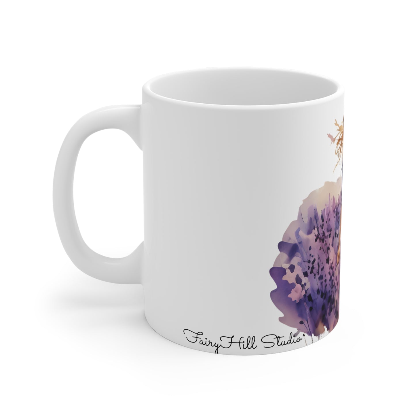 Elegant Floral Art Mug - 11oz Coffee Cup for Coffee Art Lovers