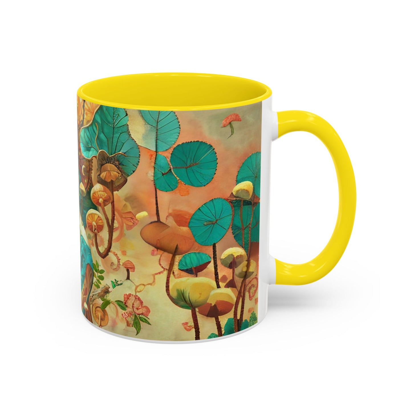 Mushroom Fairy Art-Themed Coffee Mug - 11 & 15oz Accent Mug for Musroom Fsiry Lovers