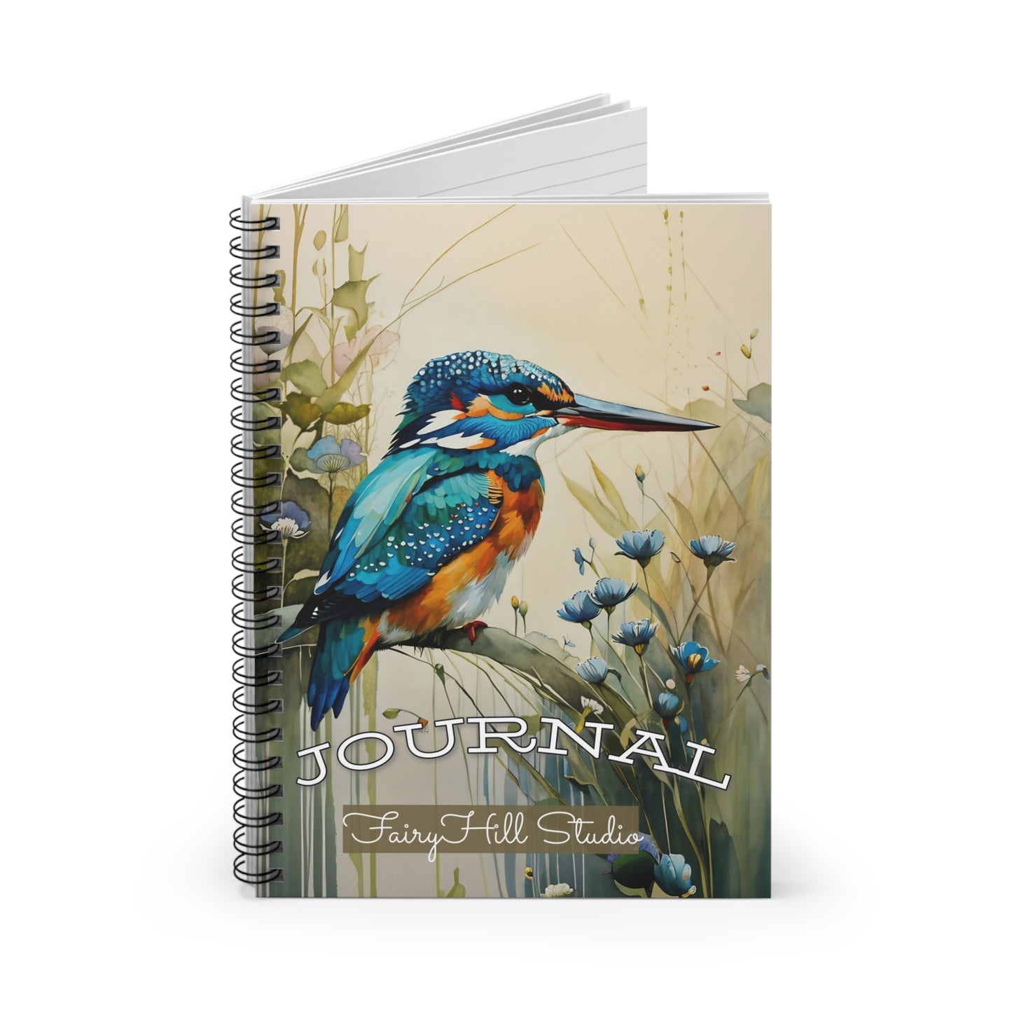 Spiral Notebook - Hummingbird Art Print Ruled Line