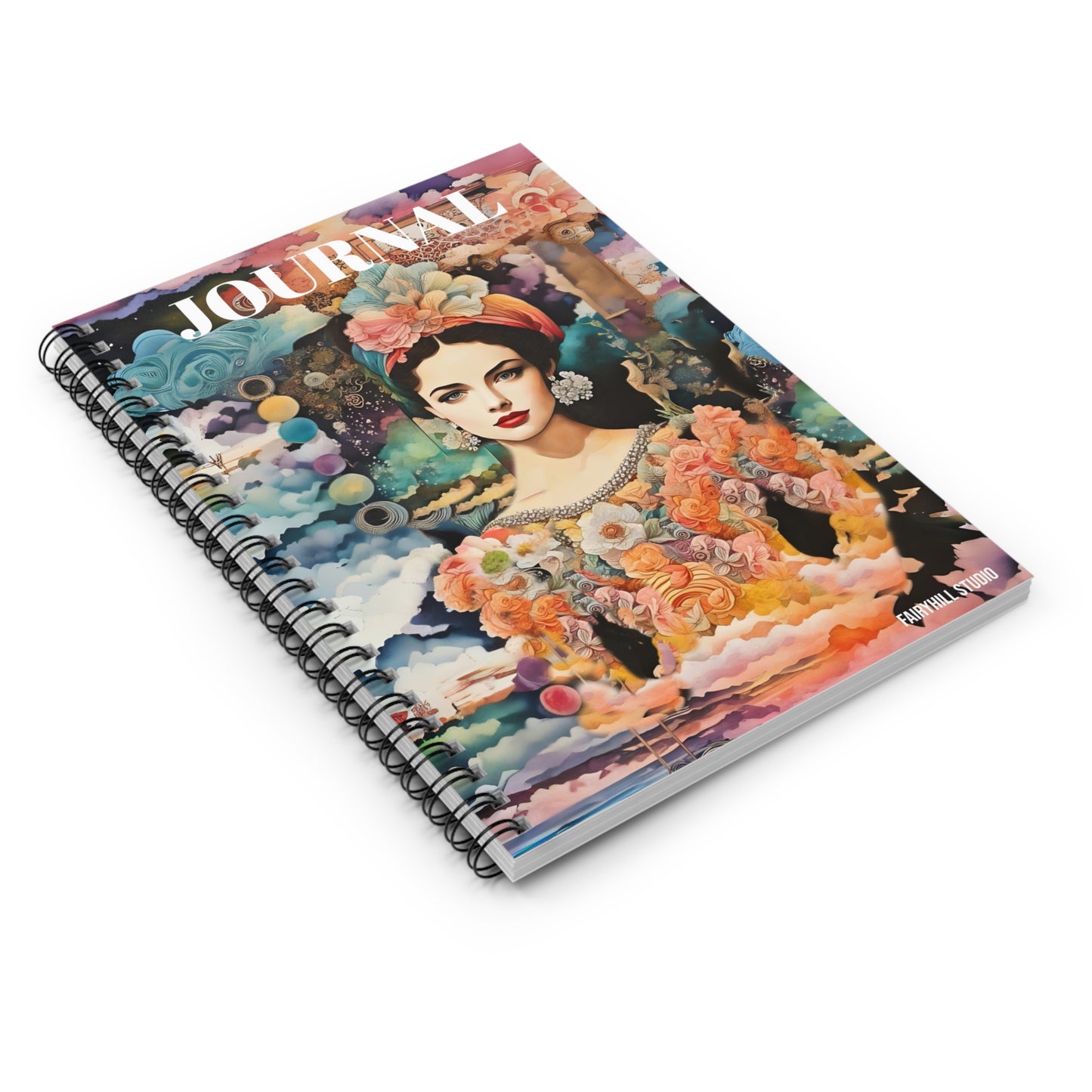 Spiral Notebook -Collage Movie Star Art Ruled Line