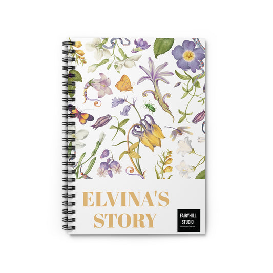 Personalized Wild flowers Spiral Notebook - Ruled Line