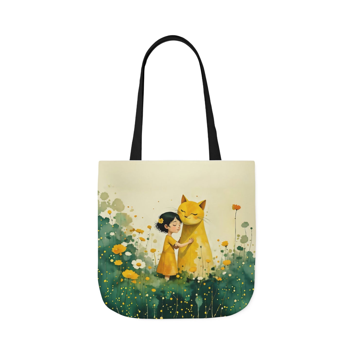 Colorful Cat -Inspired Canvas Tote Bag - Perfect for Beach Days, Eco-Friendly Shopping, and Summer Fun!